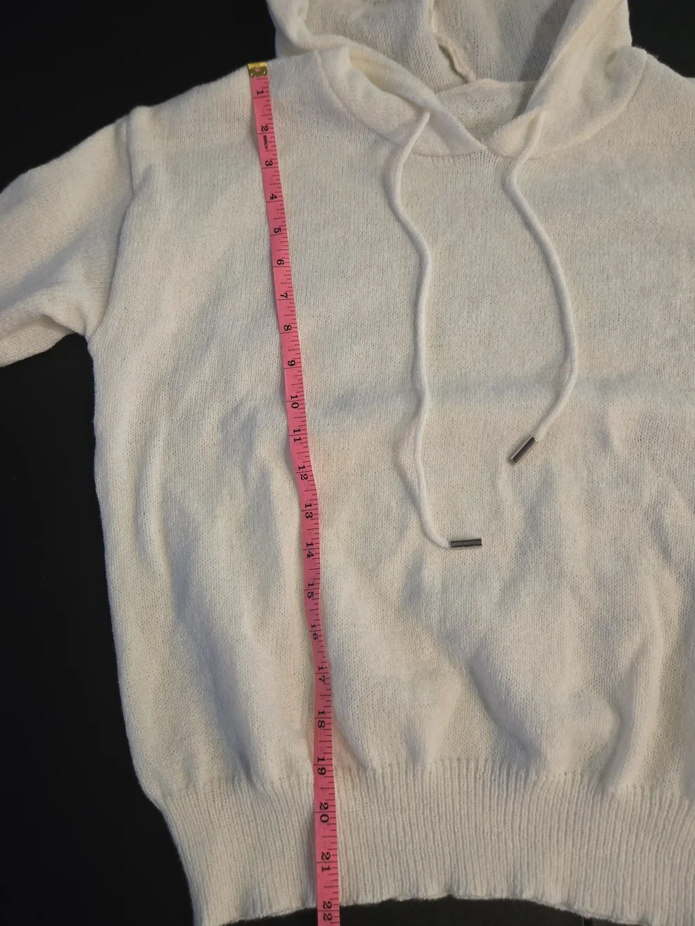 Women's Cream Hooded Knit Sweater - Picture 4 of 5